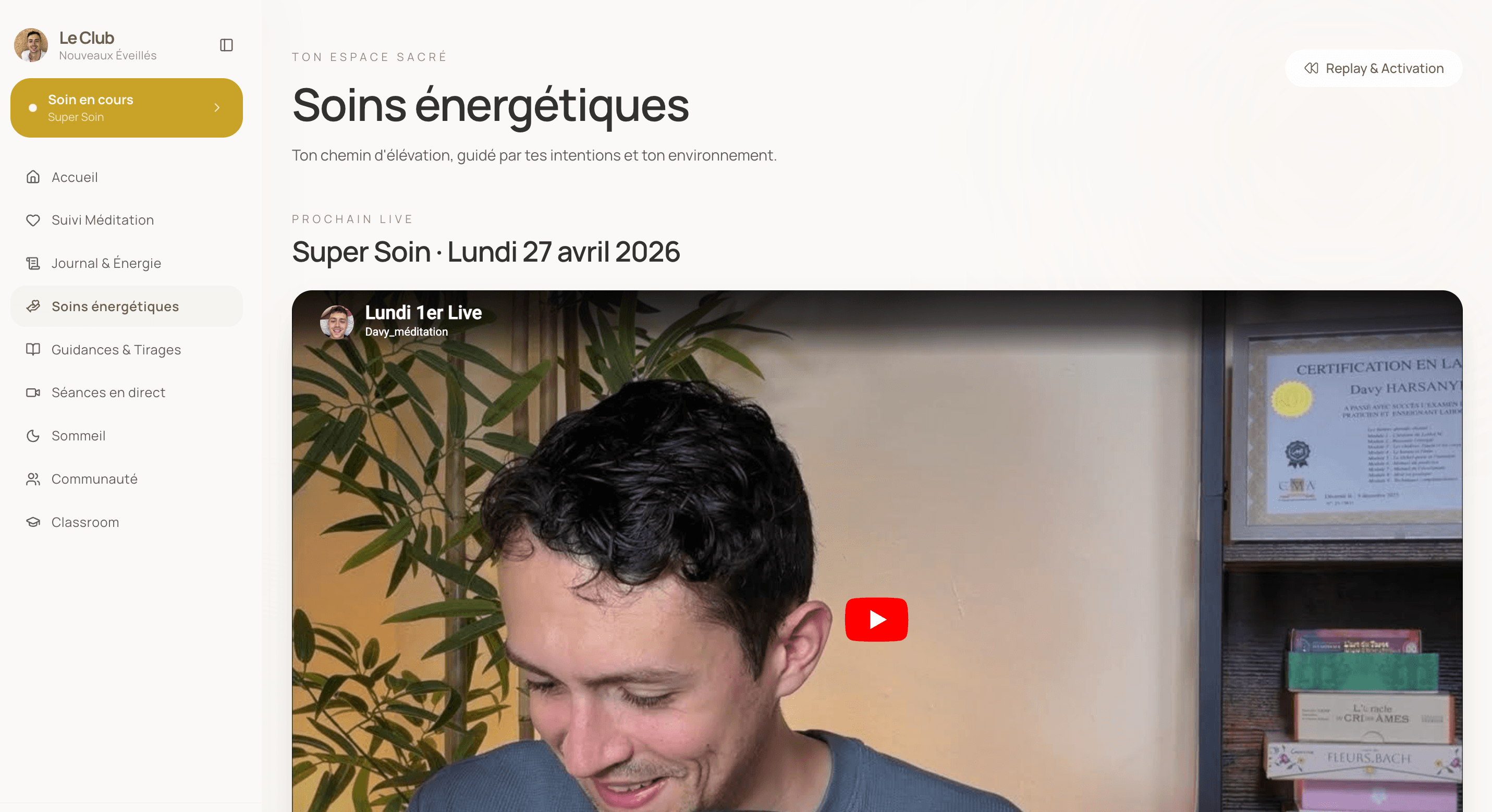 Tes soins collectifs & replays