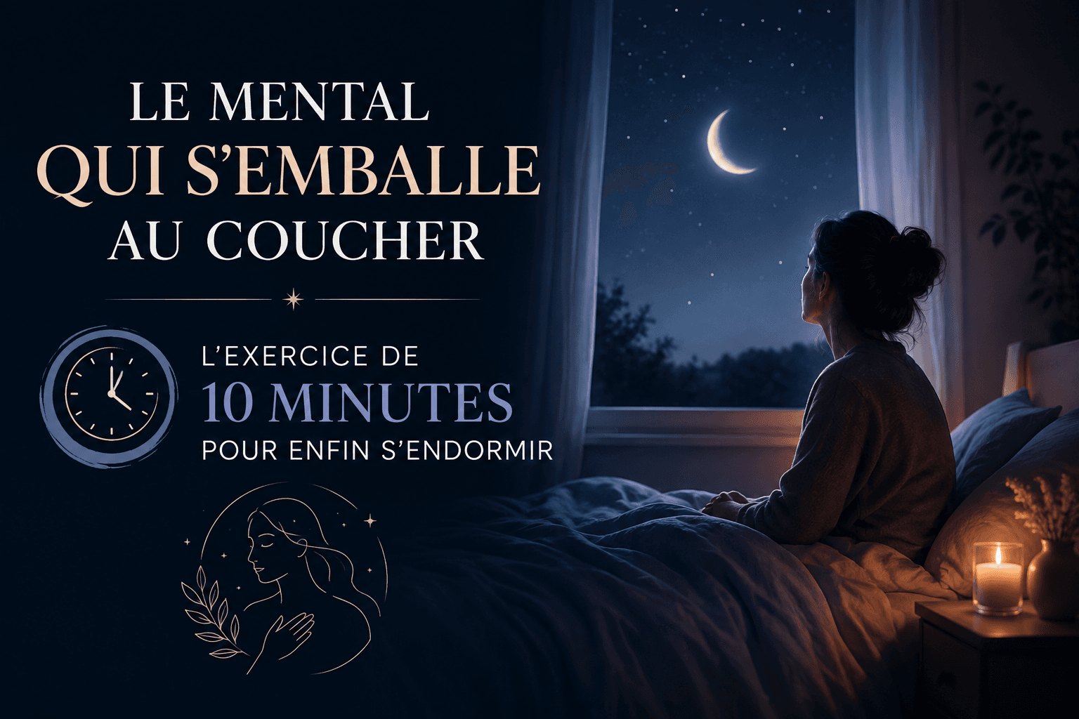 Le mental qui s'emballe au coucher : l'exercice de 10 minutes pour enfin s'endormir